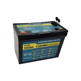 E&J Lithium batteri 12 volt 100Ah (Bluetooth + HEAT) Small Casing